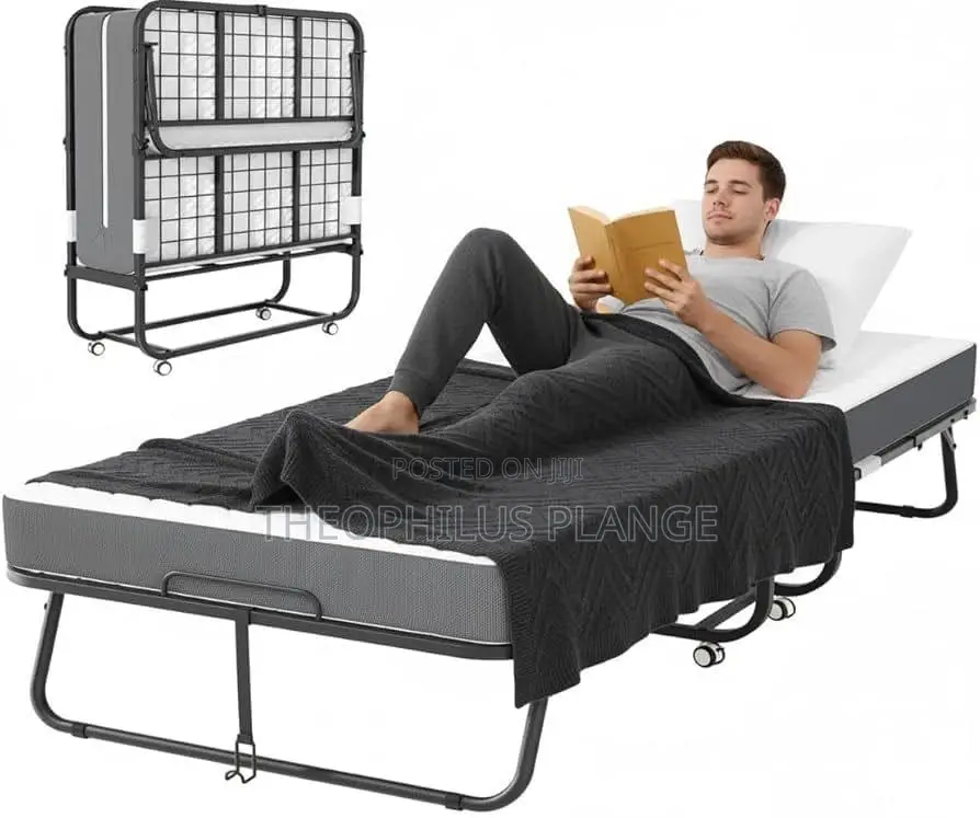 Foldable Bed / Camping Bed + Mattress