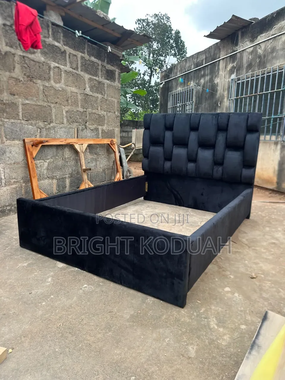Neat Gray Double Bed Frame