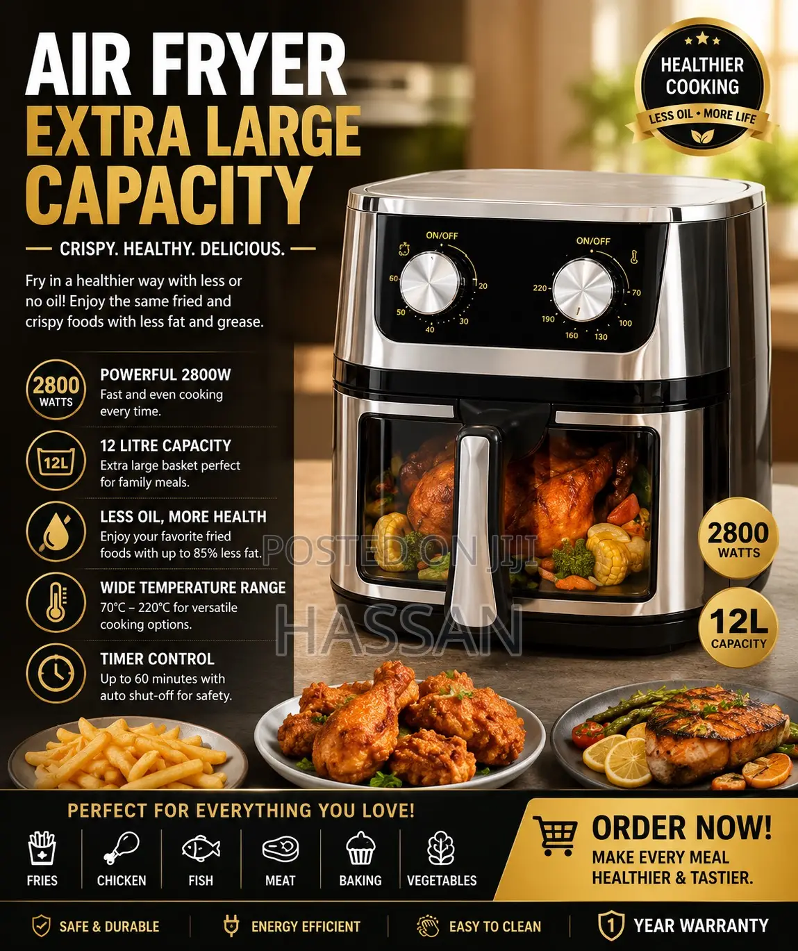 Manual Air Fryer 12L