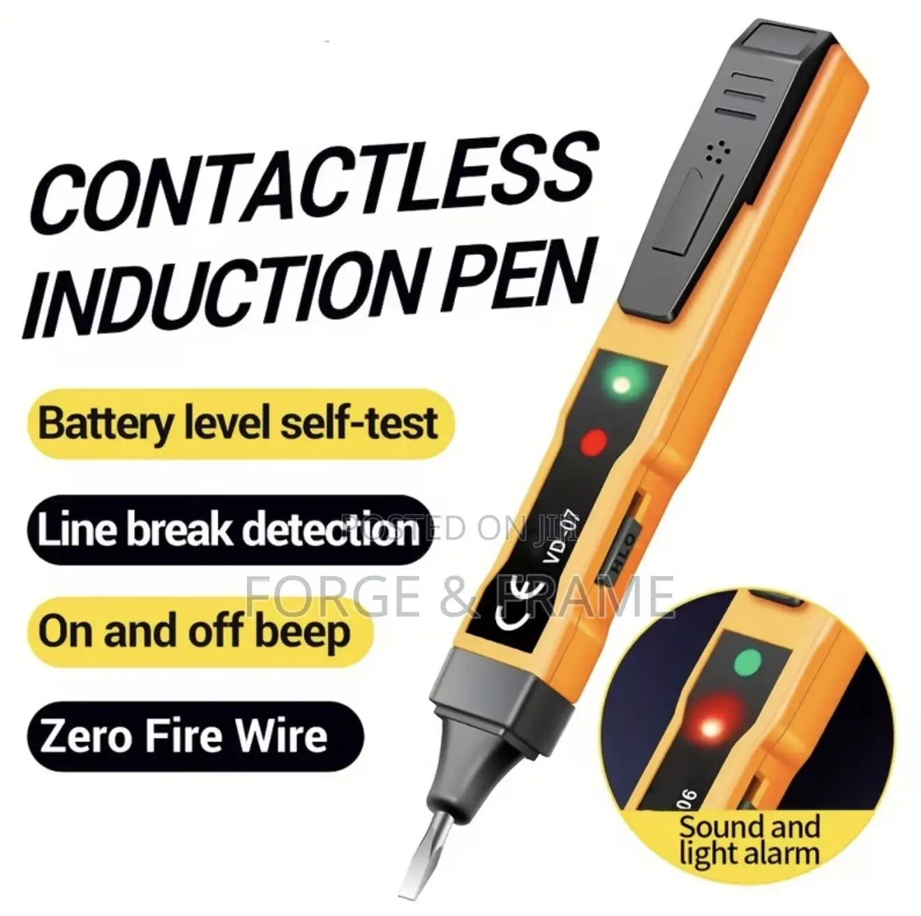 Continuity Voltage Detector Pen Non-Contact Inductive AC/DC Voltage