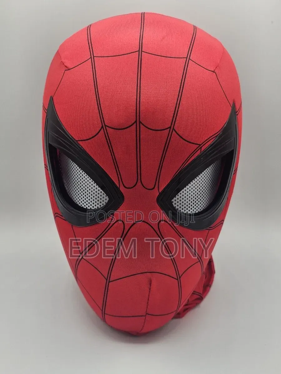Spider Man Mask Cosplay Costume Moving Eyes Halloween Spiderman