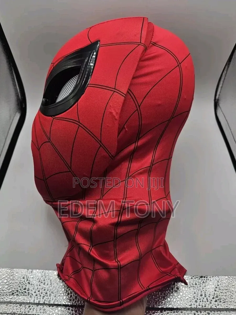 Spider Man Mask Cosplay Costume Moving Eyes Halloween Spiderman