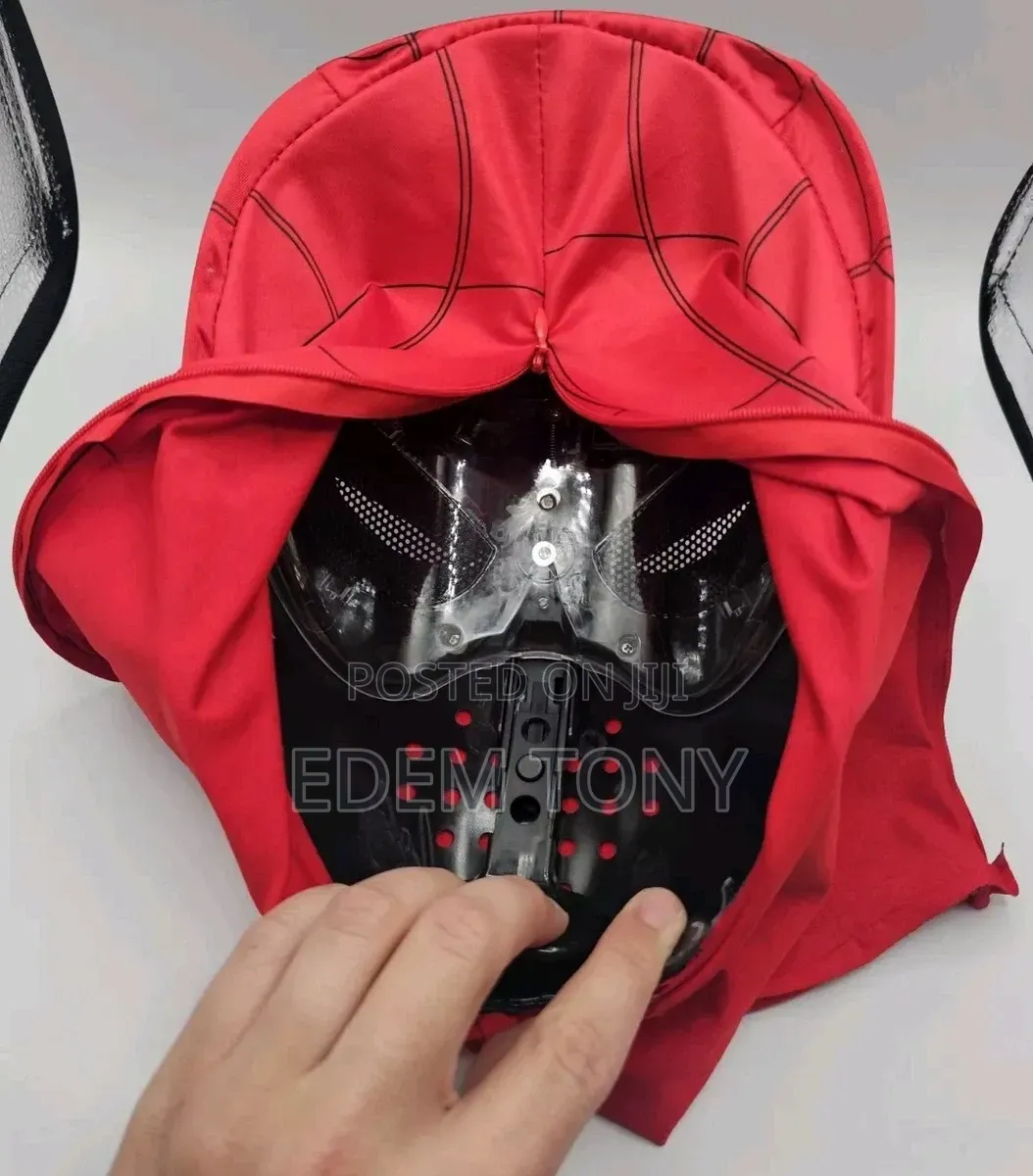 Spider Man Mask Cosplay Costume Moving Eyes Halloween Spiderman