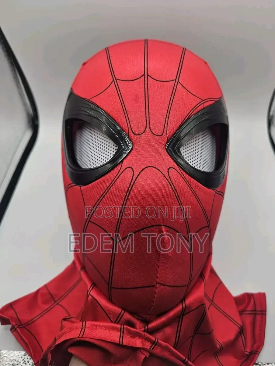 Spider Man Mask Cosplay Costume Moving Eyes Halloween Spiderman