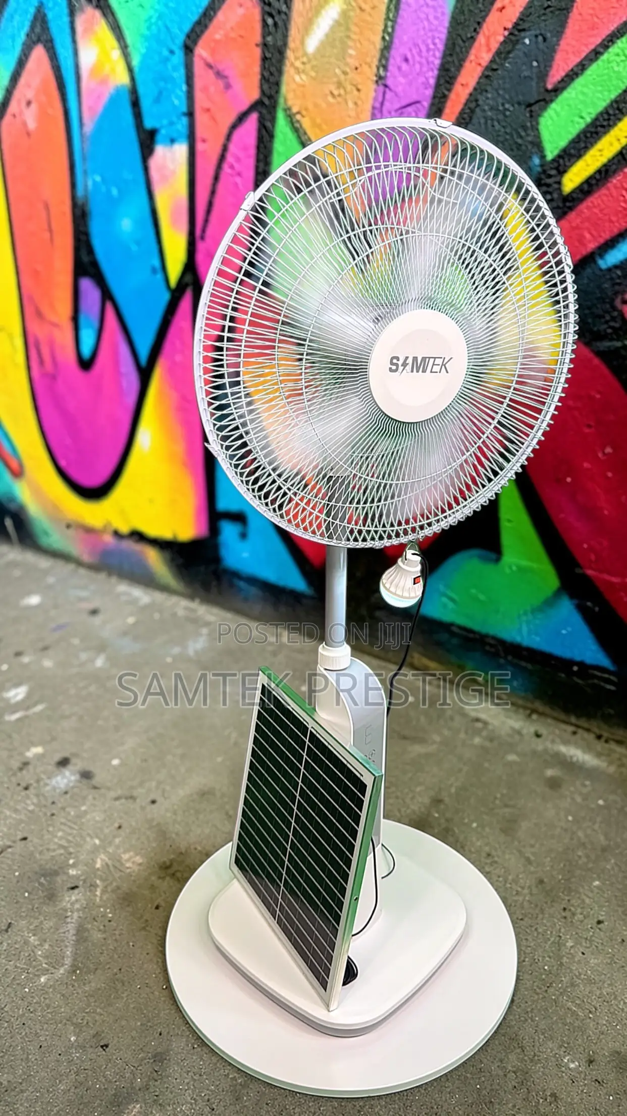SamTek 16inch Rechargeable Solar Fan