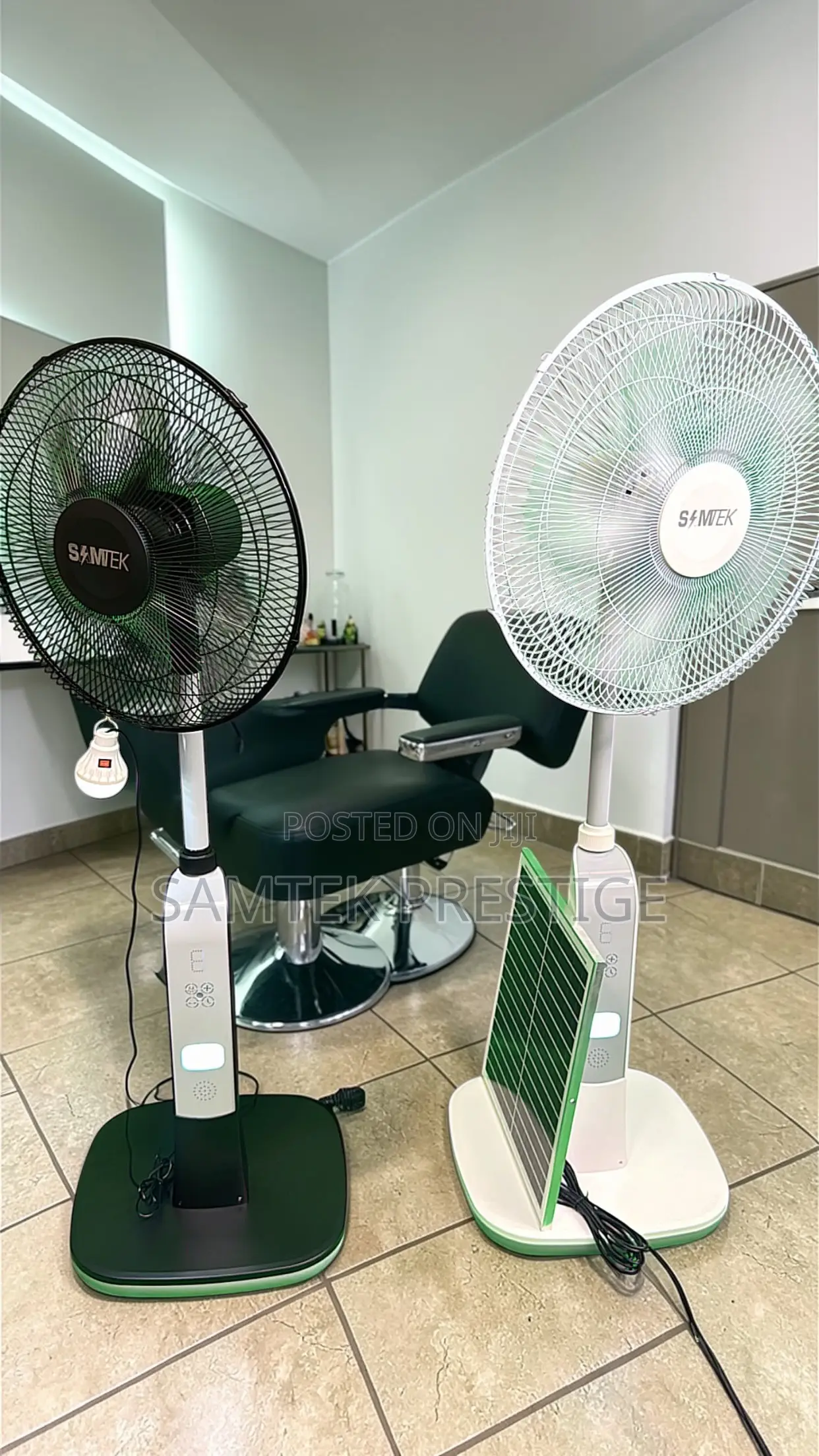SamTek 18inch Rechargeable Solar Fan