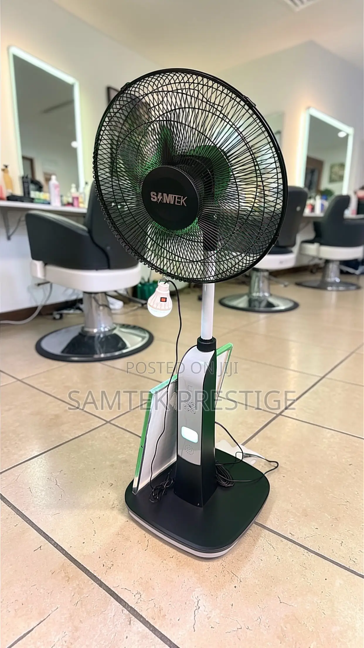 SamTek 18inch Rechargeable Solar Fan