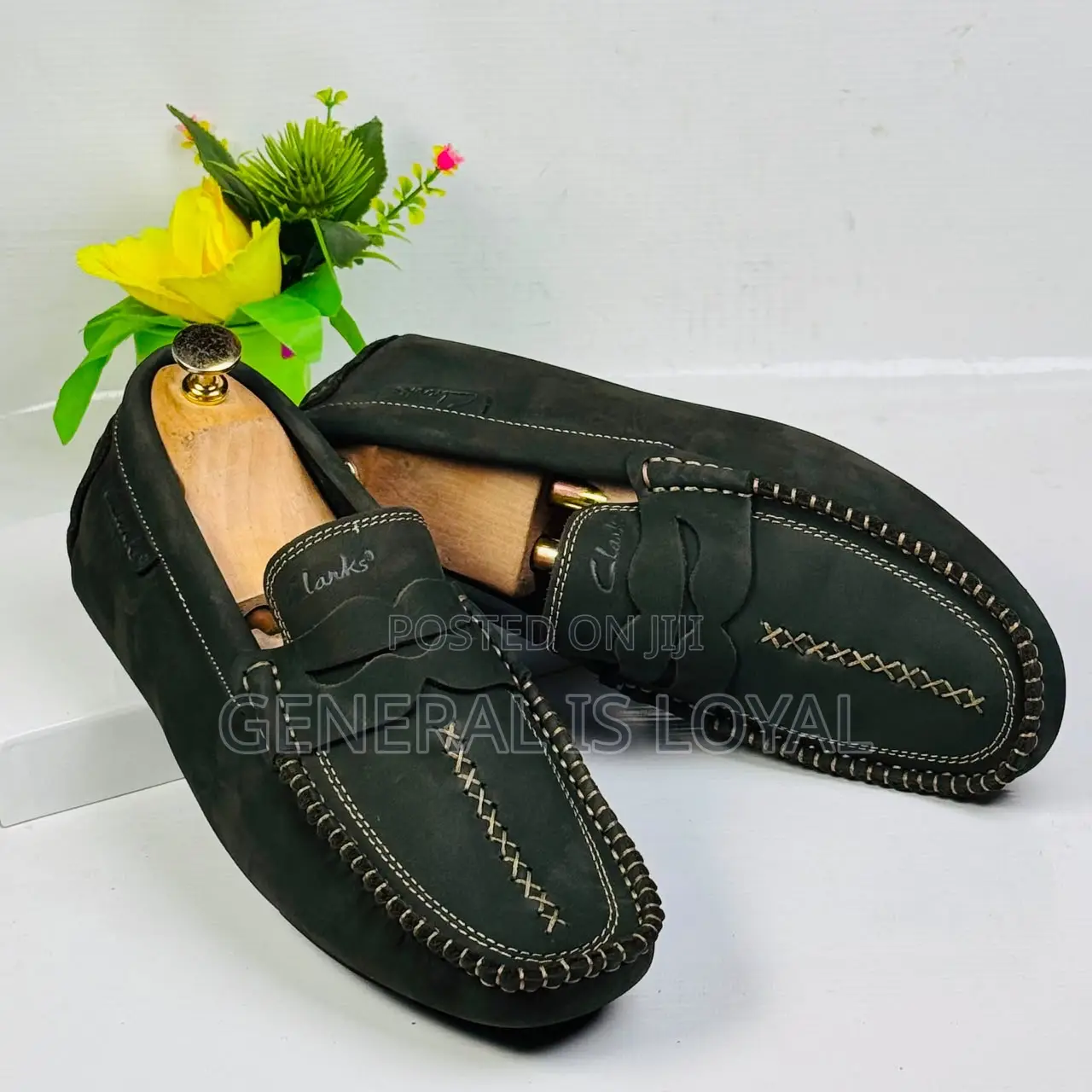 Leather Clarks Loafers Gum Sole Mens