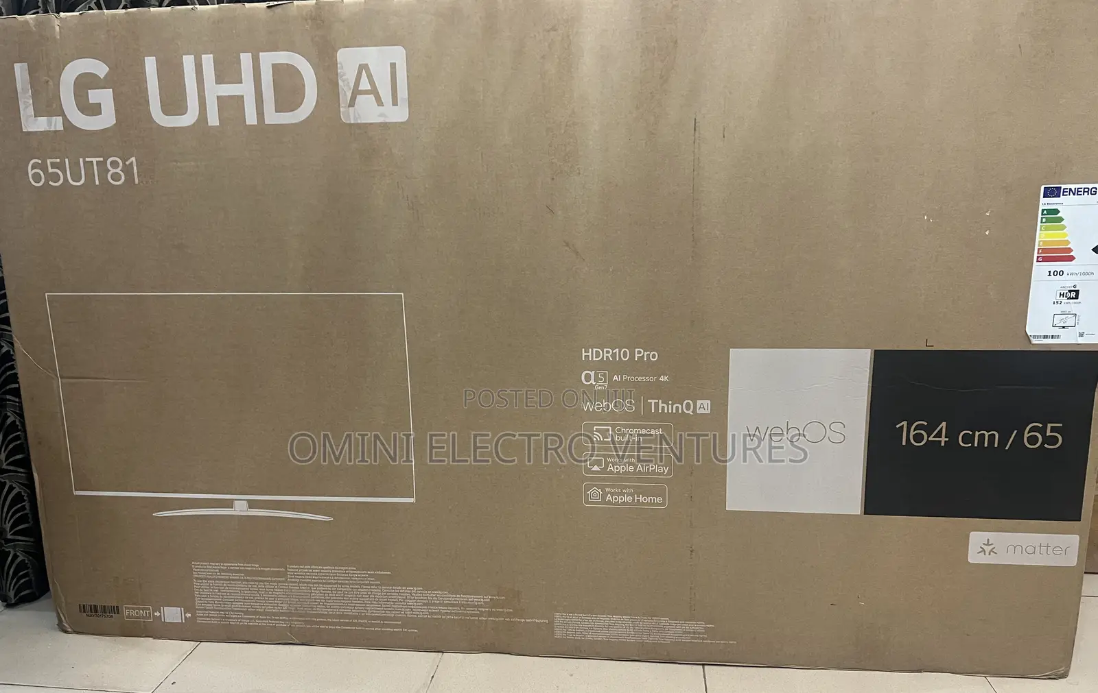 Extremely Good LG 65” Smart UHD With Magic Remote