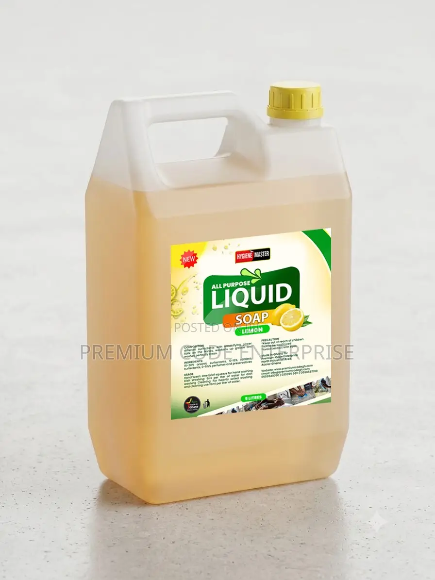 Liquid Soap All Purpose, 5L - Lemon