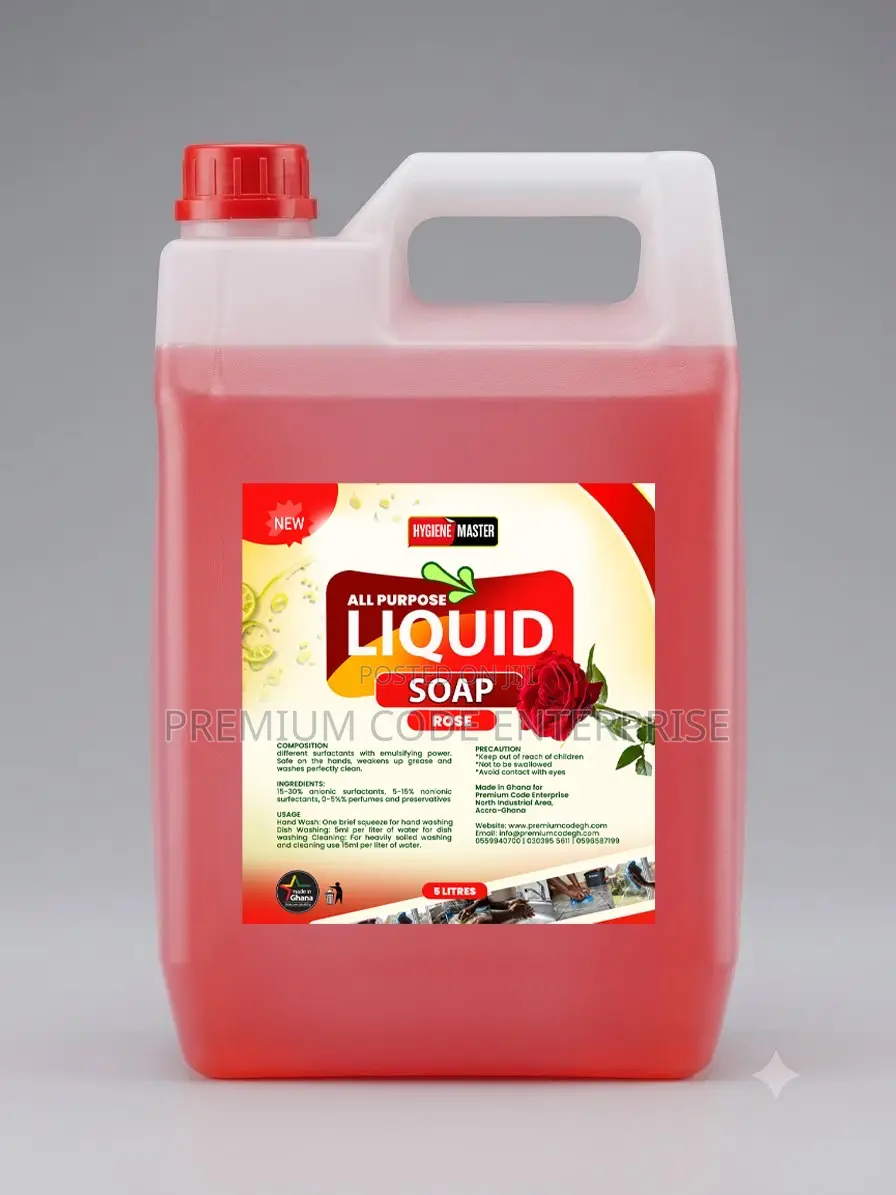 Liquid Soap Gel, All Purpose, 5L - Rose