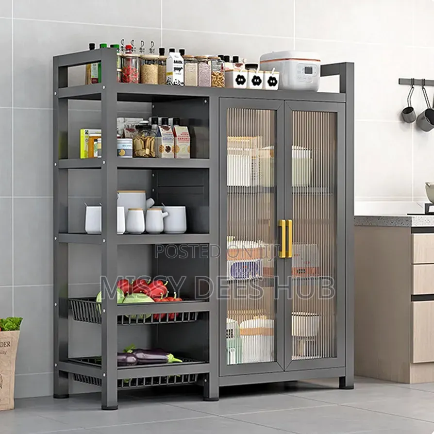 4 Tier Partly Covered Rack With Side Shelves