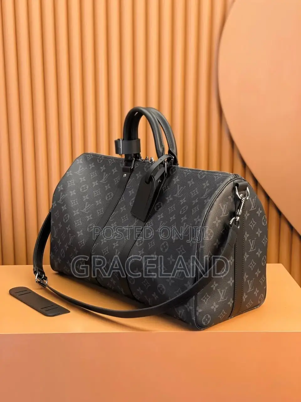 This Is Original Louis Vuitton Pure Real Leather Duffle TravelingBag