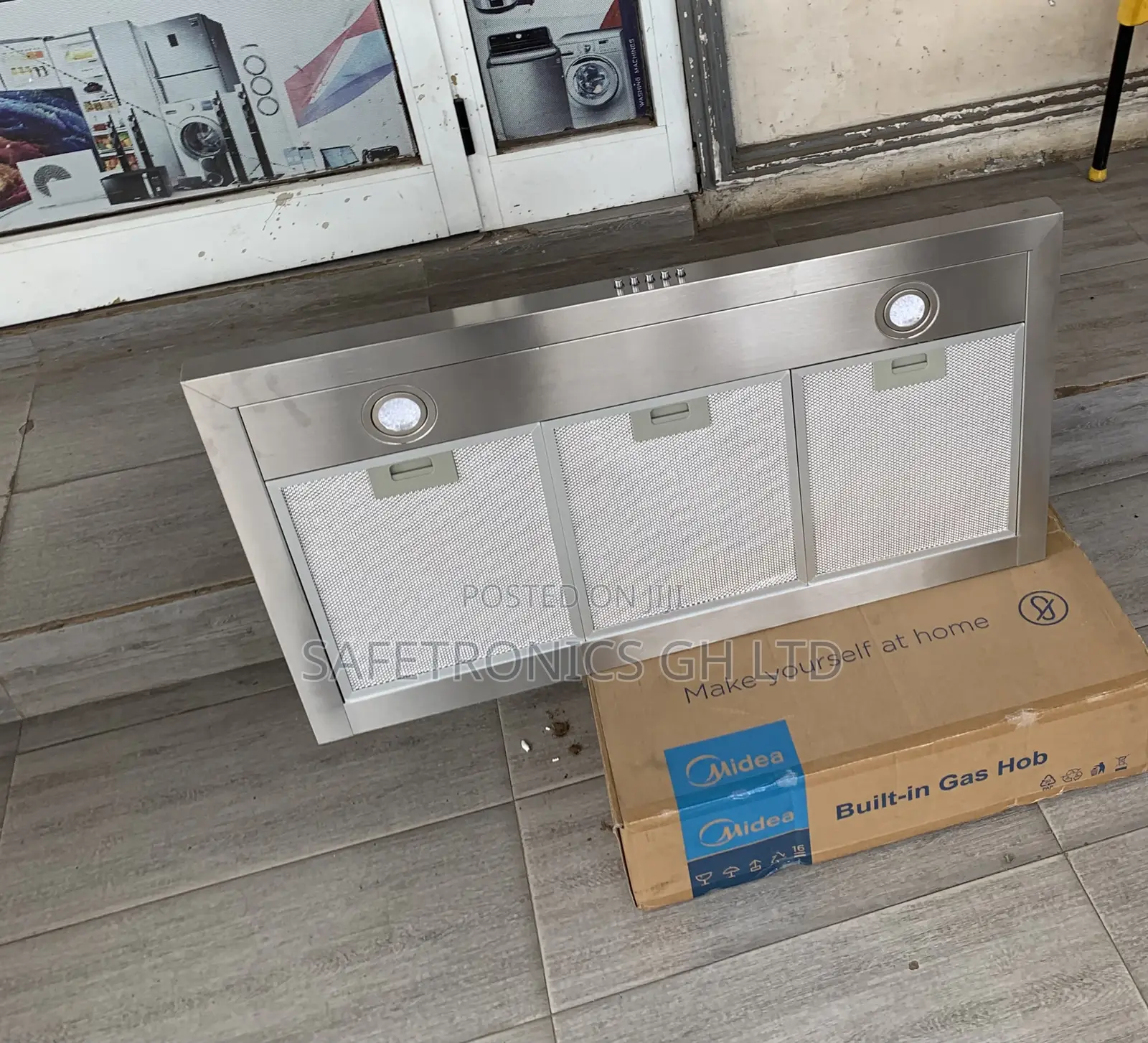 High Efficiency Midea 90m21-S 90cm T-Shape Chimney Cooker Hood