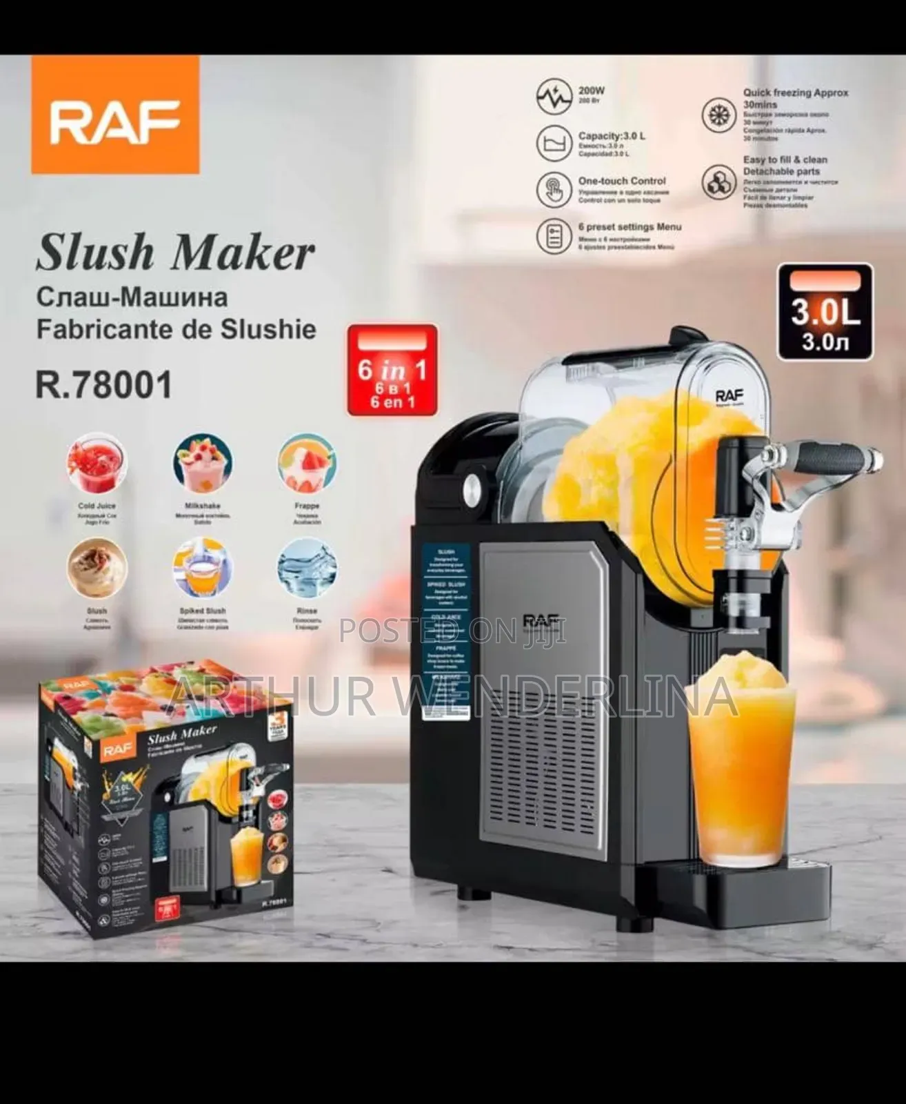 RAF R.78007 Electric Slushy Maker Machine