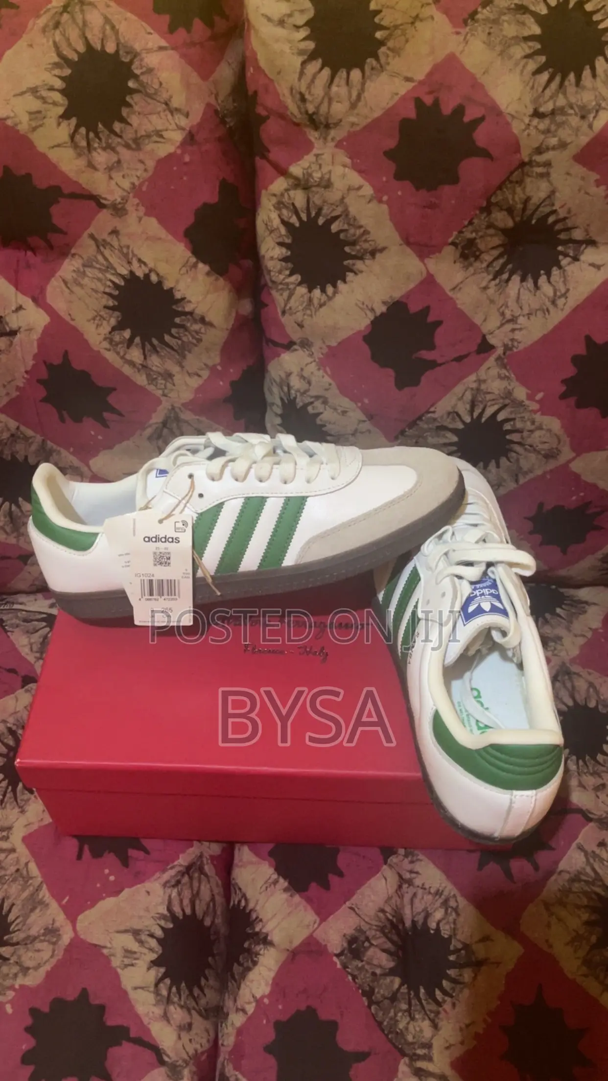 Adidas Samba OG White Green UK 9 Brand New
