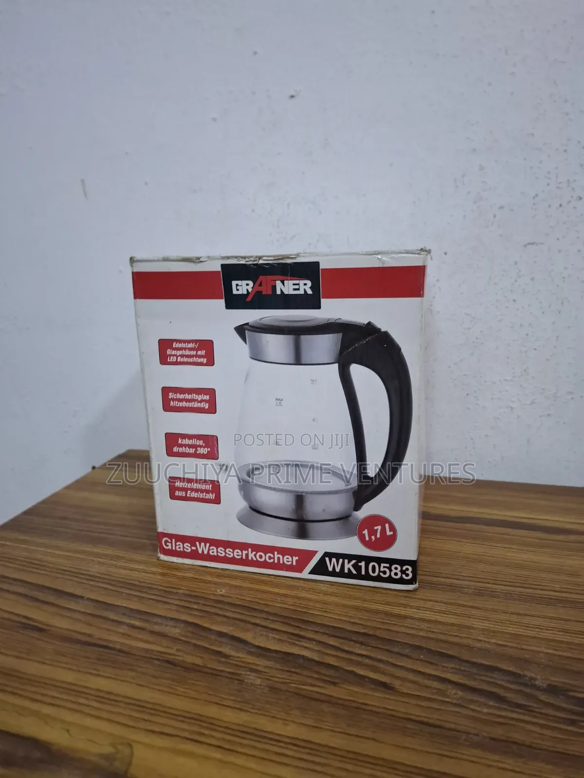 Grafner 1.7l Glass Kettle From Germany