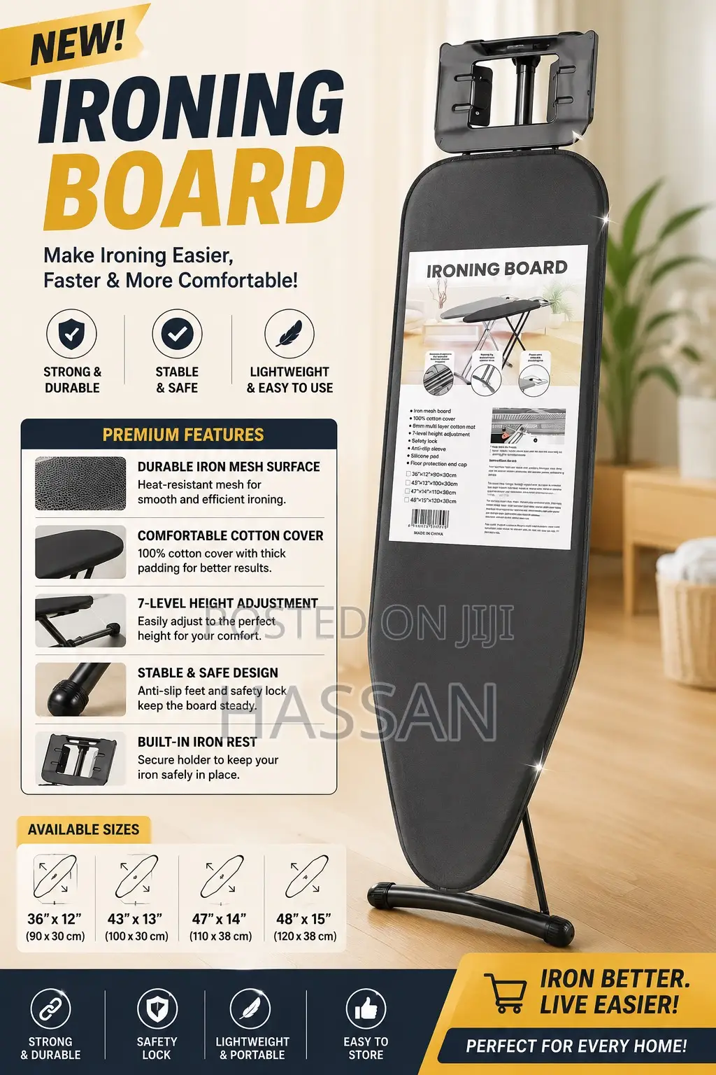 Iron Board 100% Cotton Cover