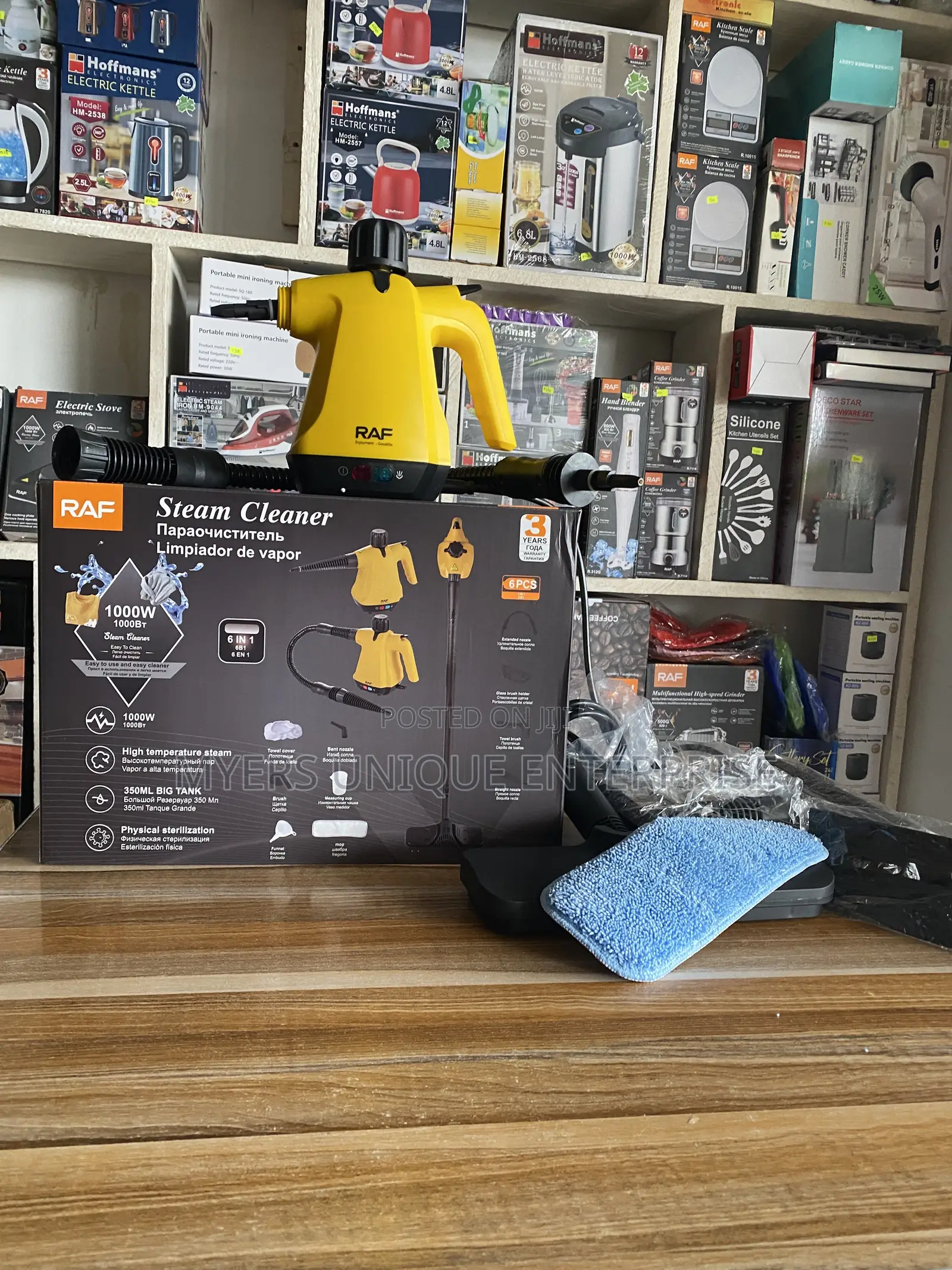 6 in 1 Raf Steam Cleaner (1000W) for Kitchen and Bathroom