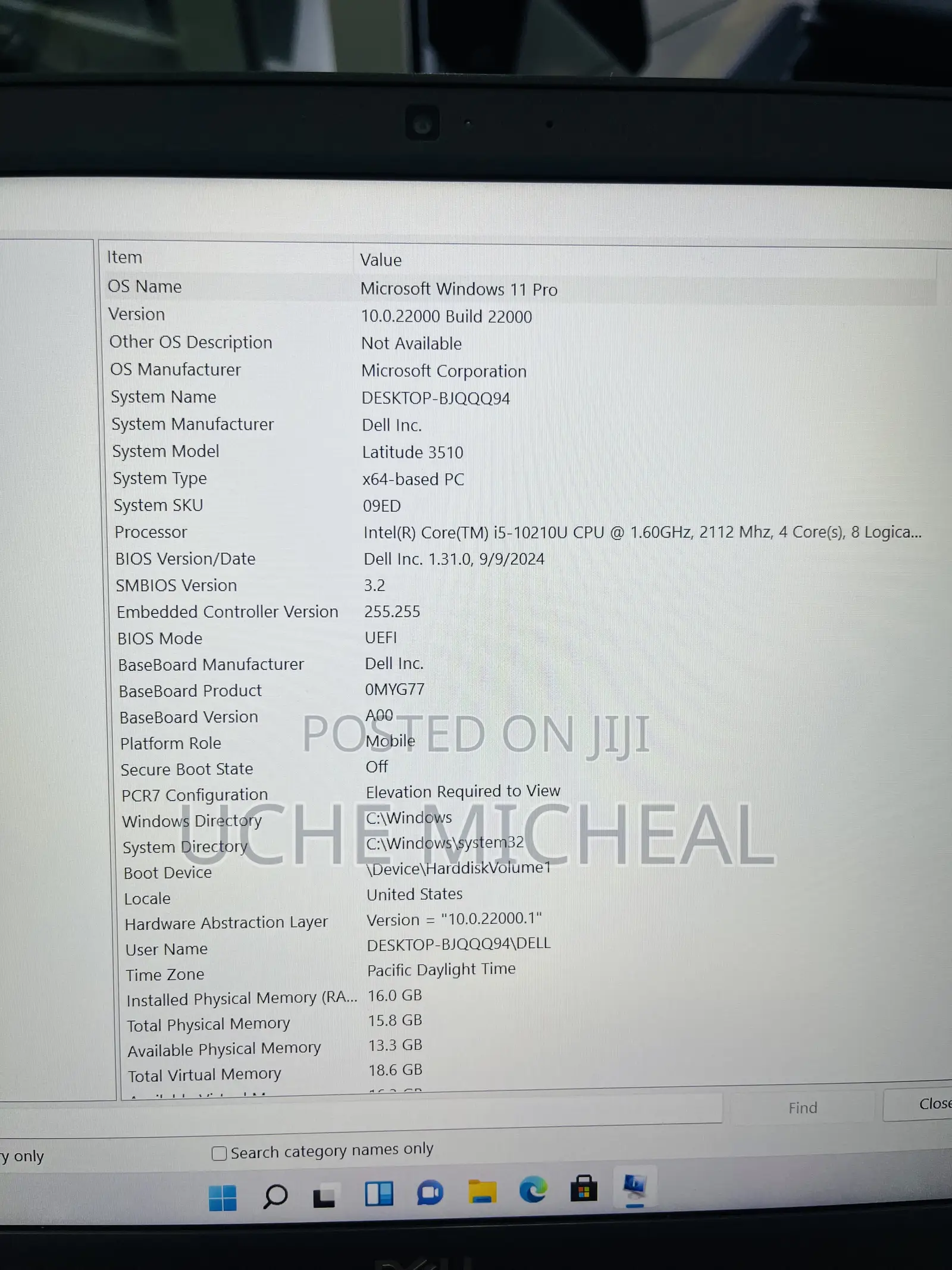 Laptop Dell Latitude 3510 16GB Intel Core i5 SSD 256GB