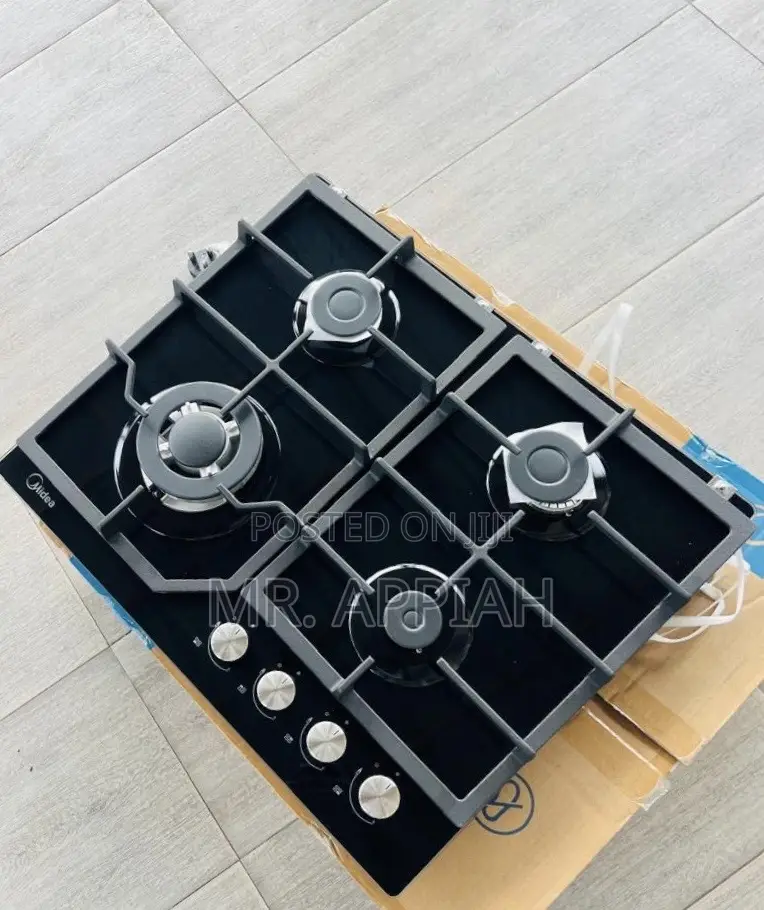 Classic Midea 4 Gas Built in Hob(Glass) 60GJ084