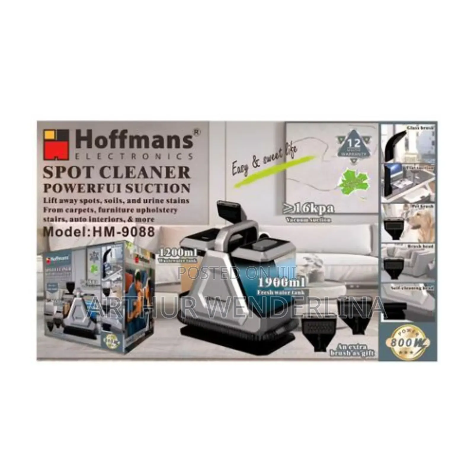 Hoffman Spot Cleaner Carpet Cleaner Powerful Effortless Stain Remover