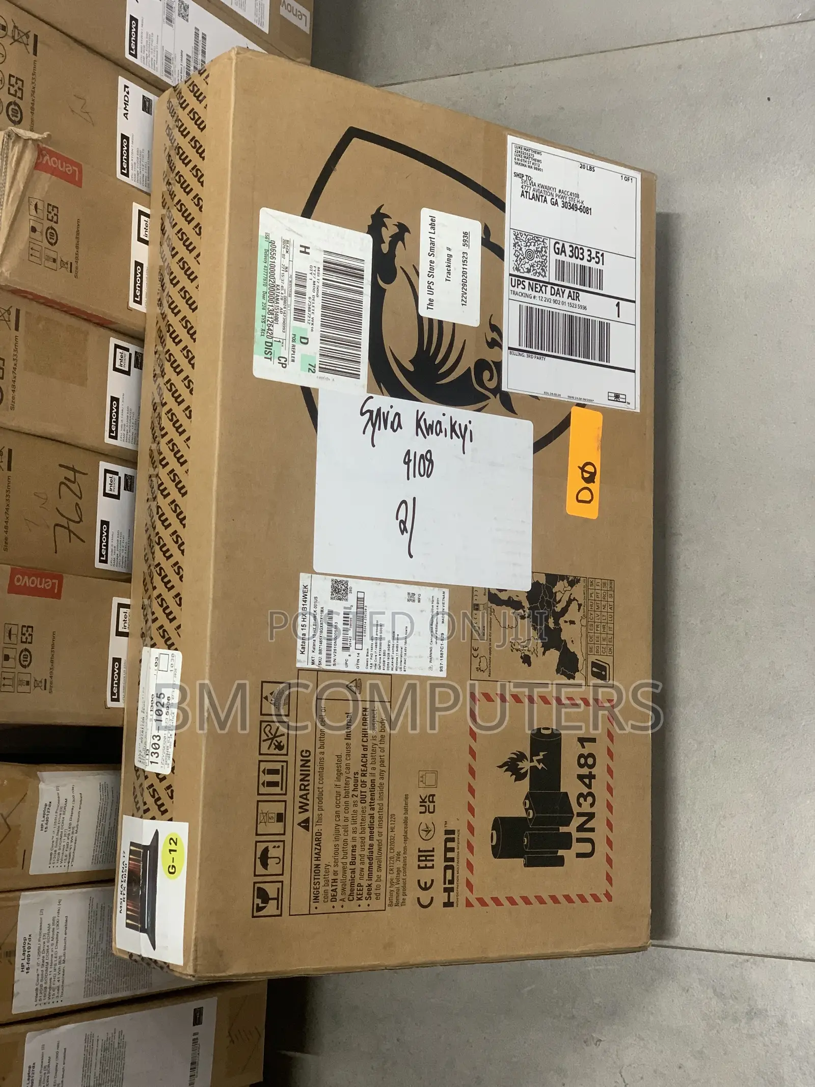 New Laptop MSI Katana 15 16GB Intel Core i7 SSD 512GB