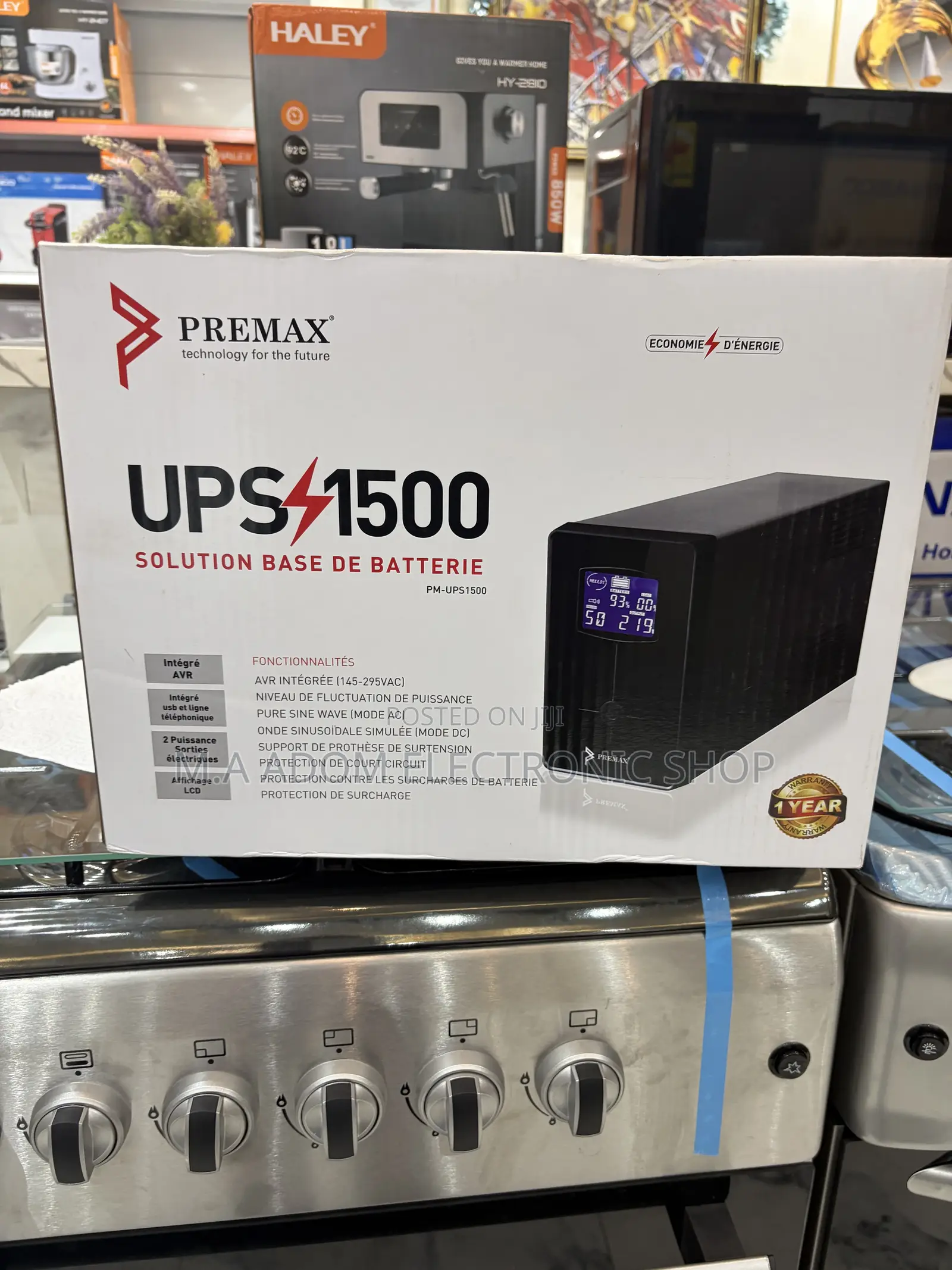 Premax UPS (Uninterruptible Power Supply) 1500 VA - Black | PM-UPS1500
