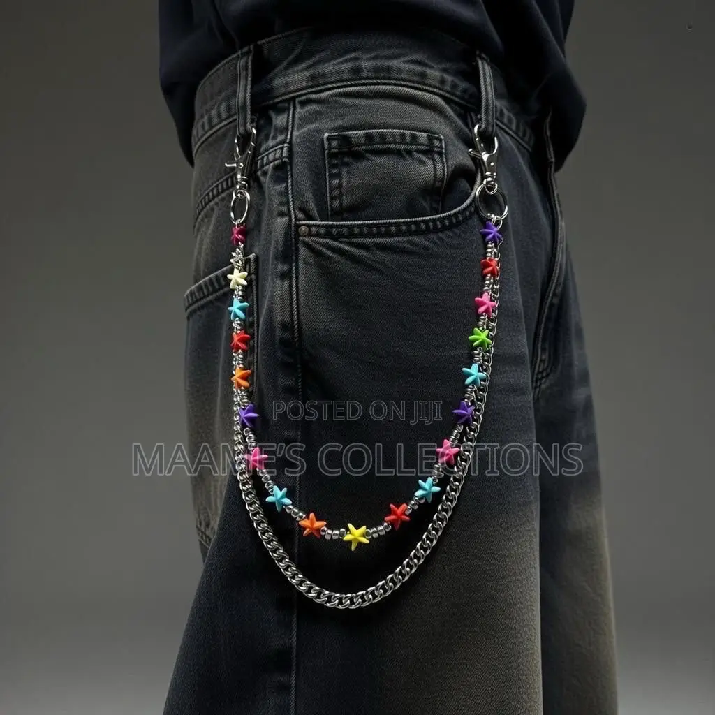 Unisex Beaded Wallet Chain / Jeans Chain