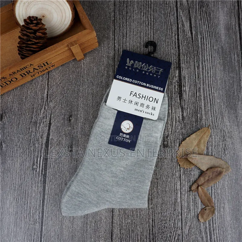 Mid-Calf Socks - Black ,White, Dark Grey, Dark Blue Light Grey