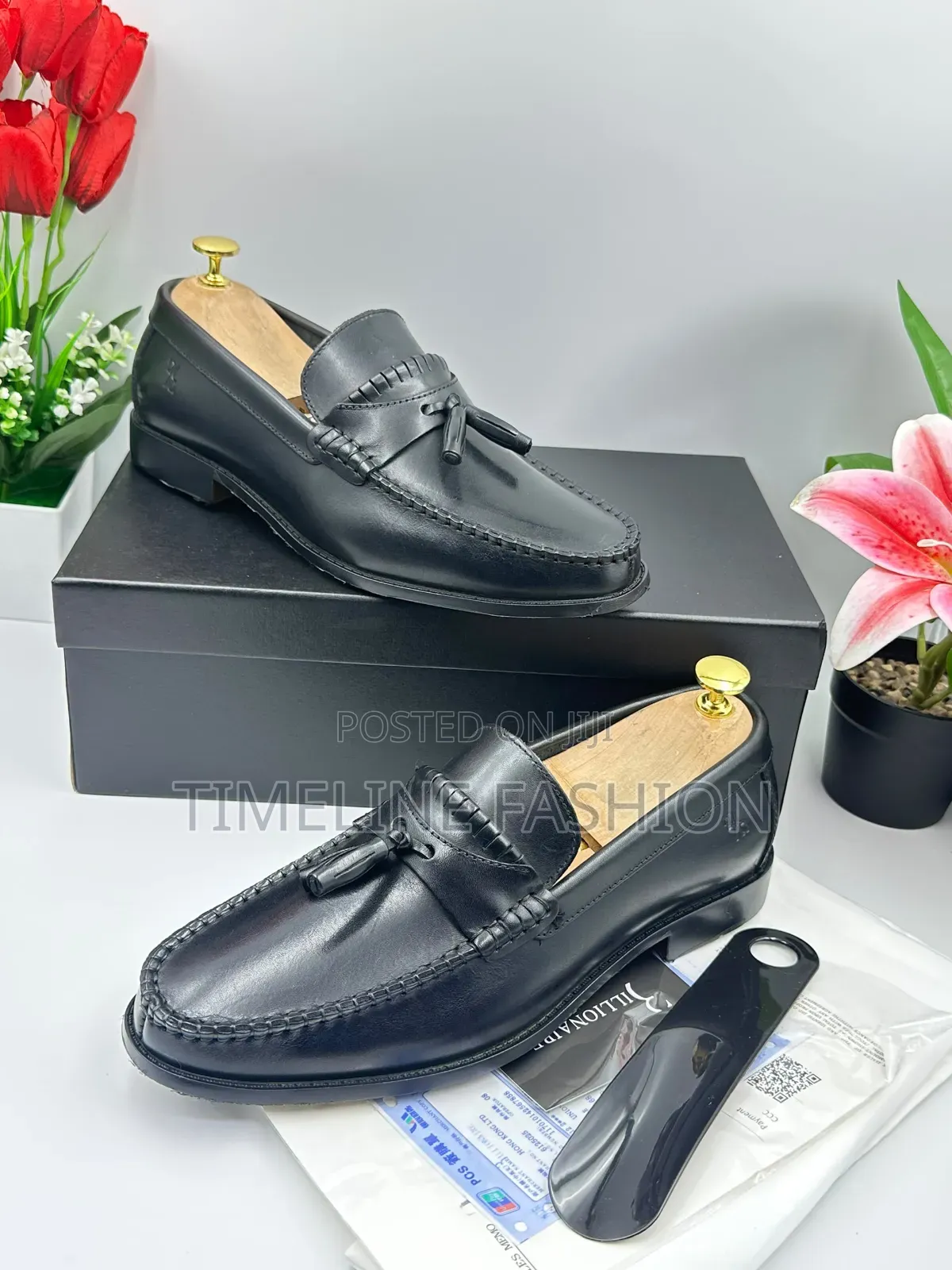 Quality Men's Black Leather Billionaire Ring My Bell Shoes 
650 Cedis