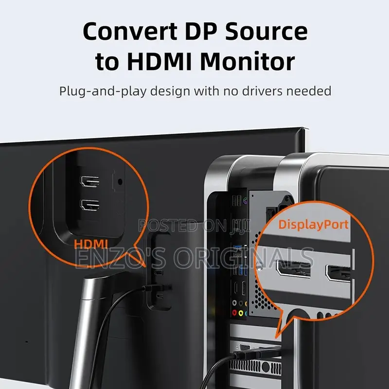 Display Port to HDMI Adapter UHD at 60hz Dp Adapter