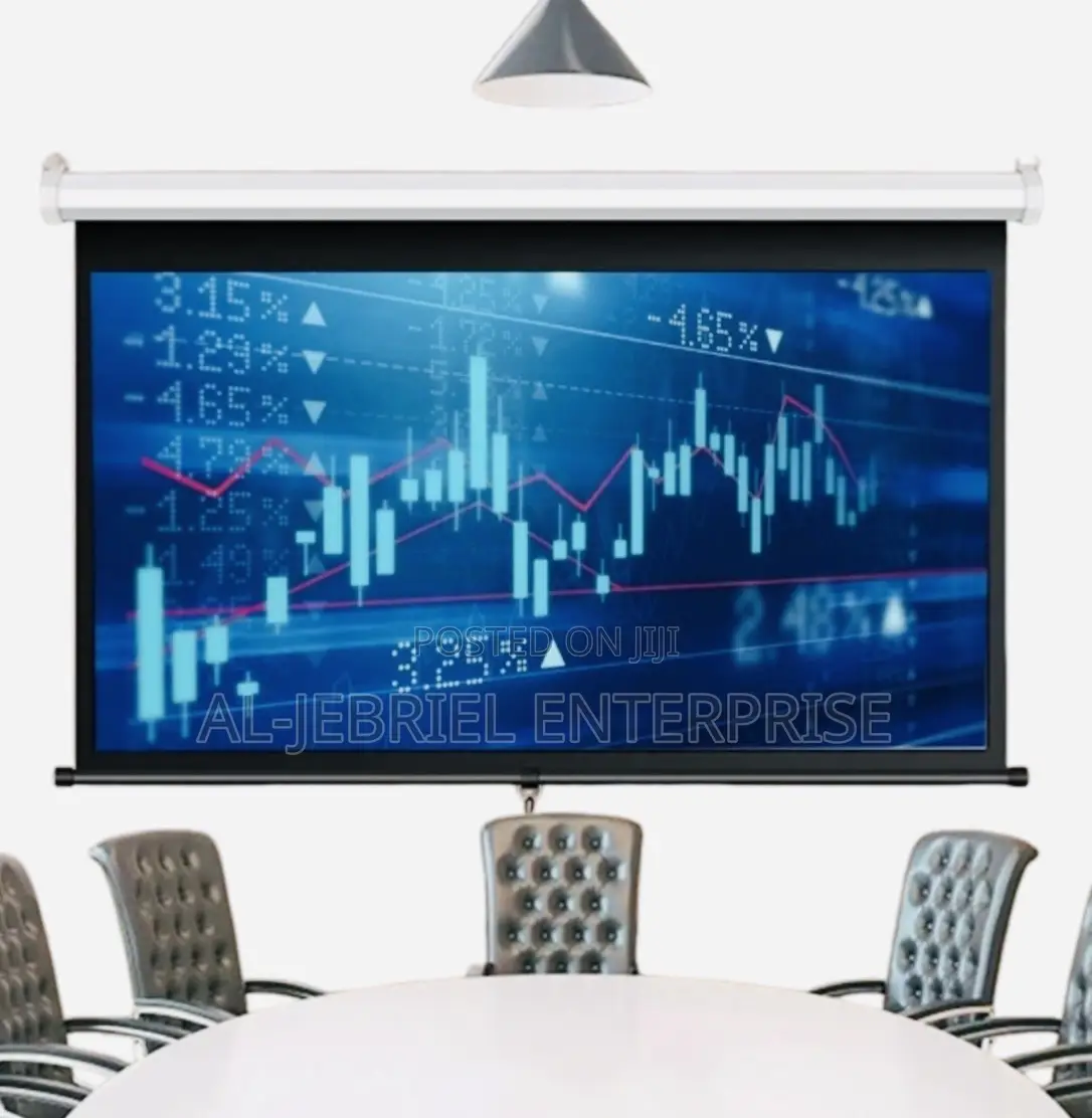 Projector Screen 244cm Manual Pull Down