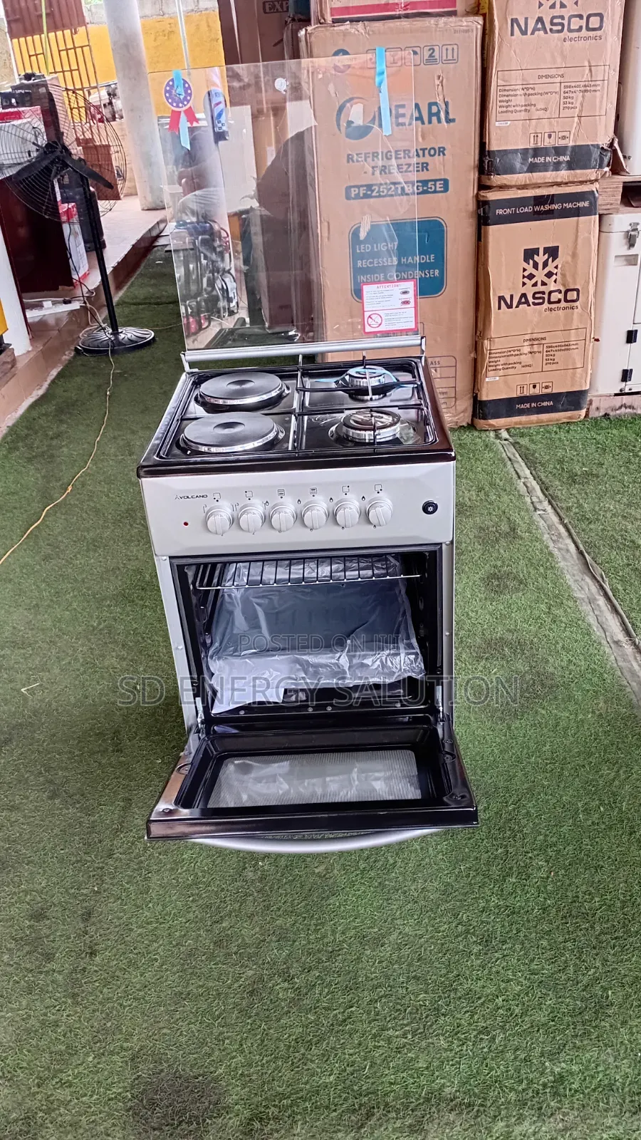 Volcano 2+2 Auto Ignition Gas Cooker With Oven Grill