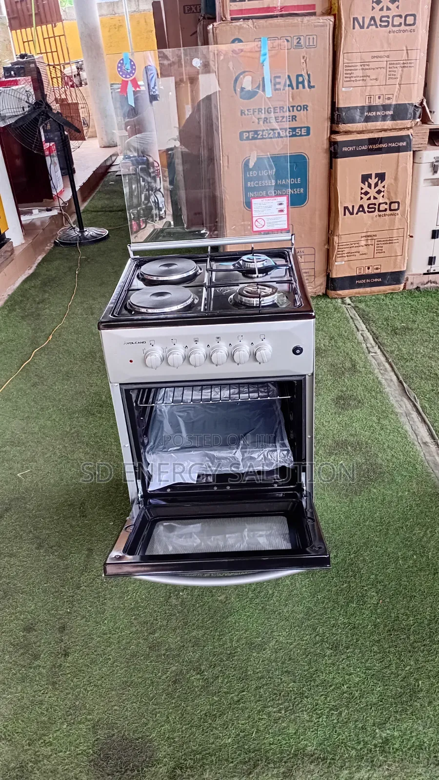 Volcano 4 Burner Cooker (2 Gas + 2 Electric) With Oven Grill