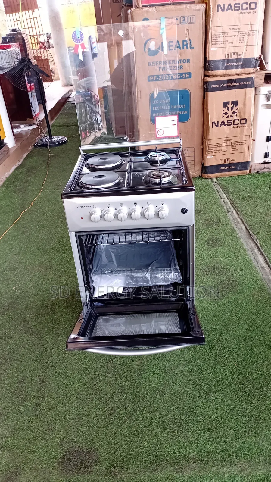 Volcano 4 Burner Cooker (2 Gas + 2 Electric) With Oven Grill