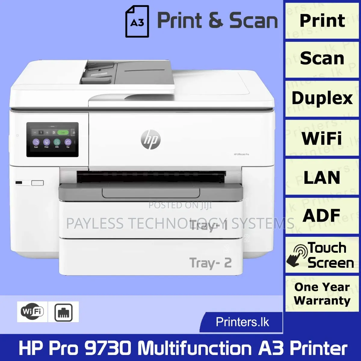 HP OfficeJet Pro 9730 A3 Colour Multifunction Print/Scan/Copy PRINTER