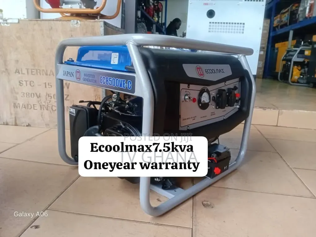 Ecoolmax 7.5kVA Key Start Generator With One-Year Warranty7.5kva