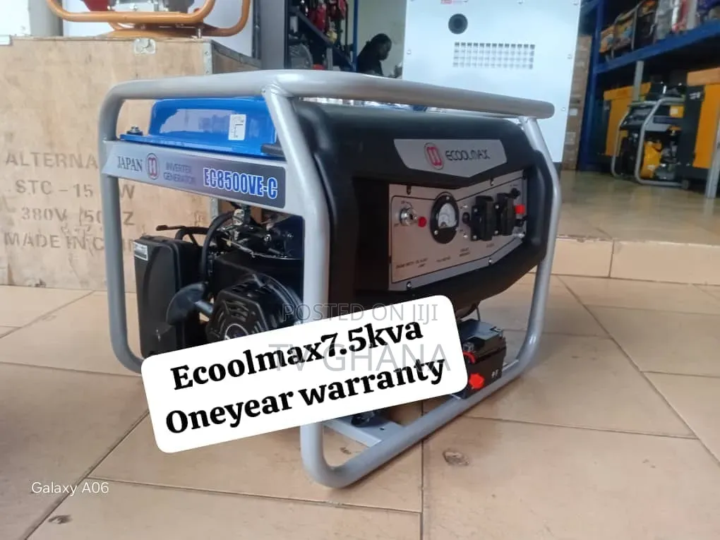 Ecoolmax 7.5kVA Electric Start Generator – Strong Power Backup7.5kva