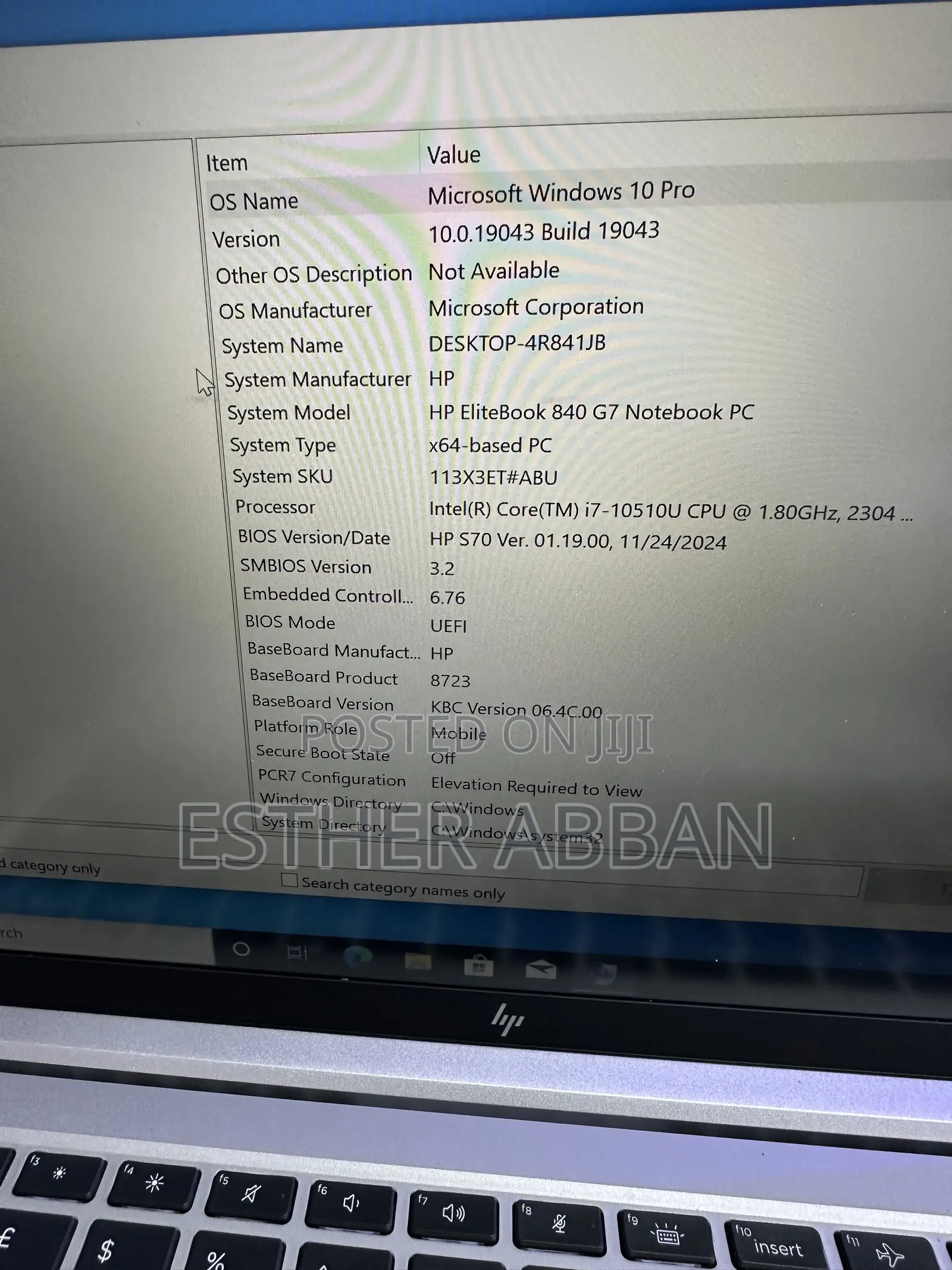 Laptop HP EliteBook 840 G7 8GB Intel Core i7 SSD 256GB