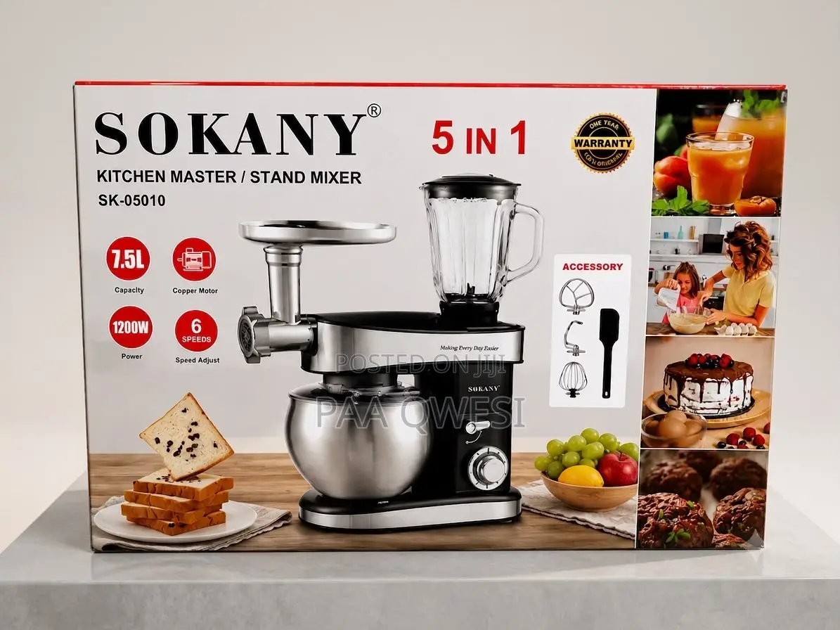 SOKANY 7.5L Multifunction Stand Mixer With Accessories