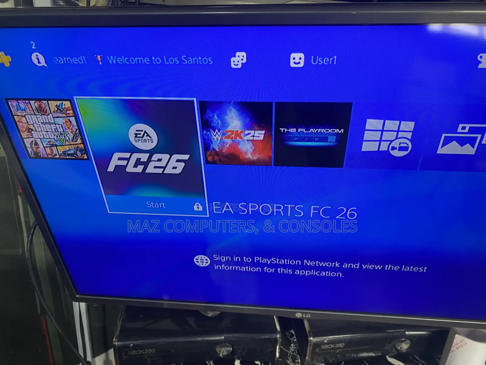 PS4 Standard With 5 Cool Games
