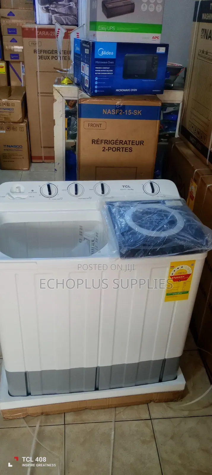 TCL 10.5kg Washing Machine/Twin Tub /Wash and Spin/Large Wash Pin
