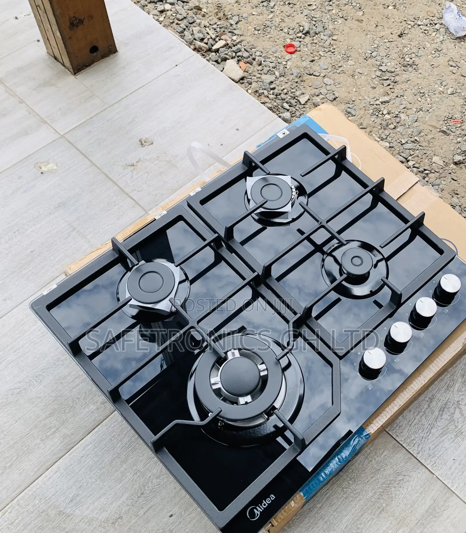 Lastest Black Midea 60cm 4 Burner Gas Hob| Black Glass [60GJ084]