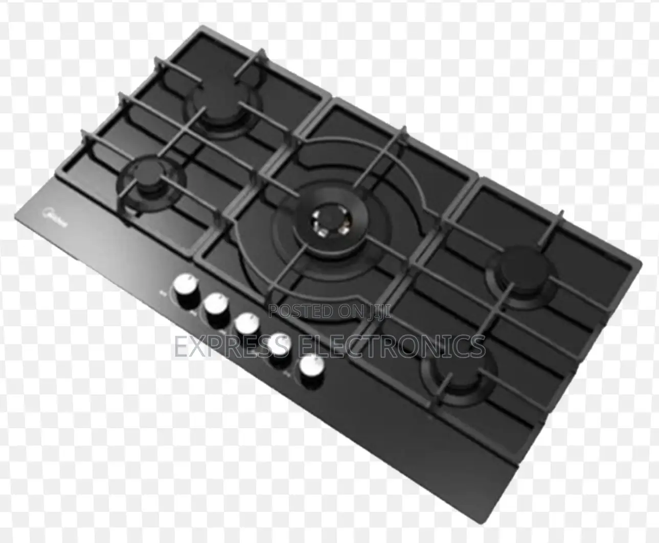 Midea 90Gq095 Built-in Gas Stove, 5 Burners, 60X50 Cm - Black