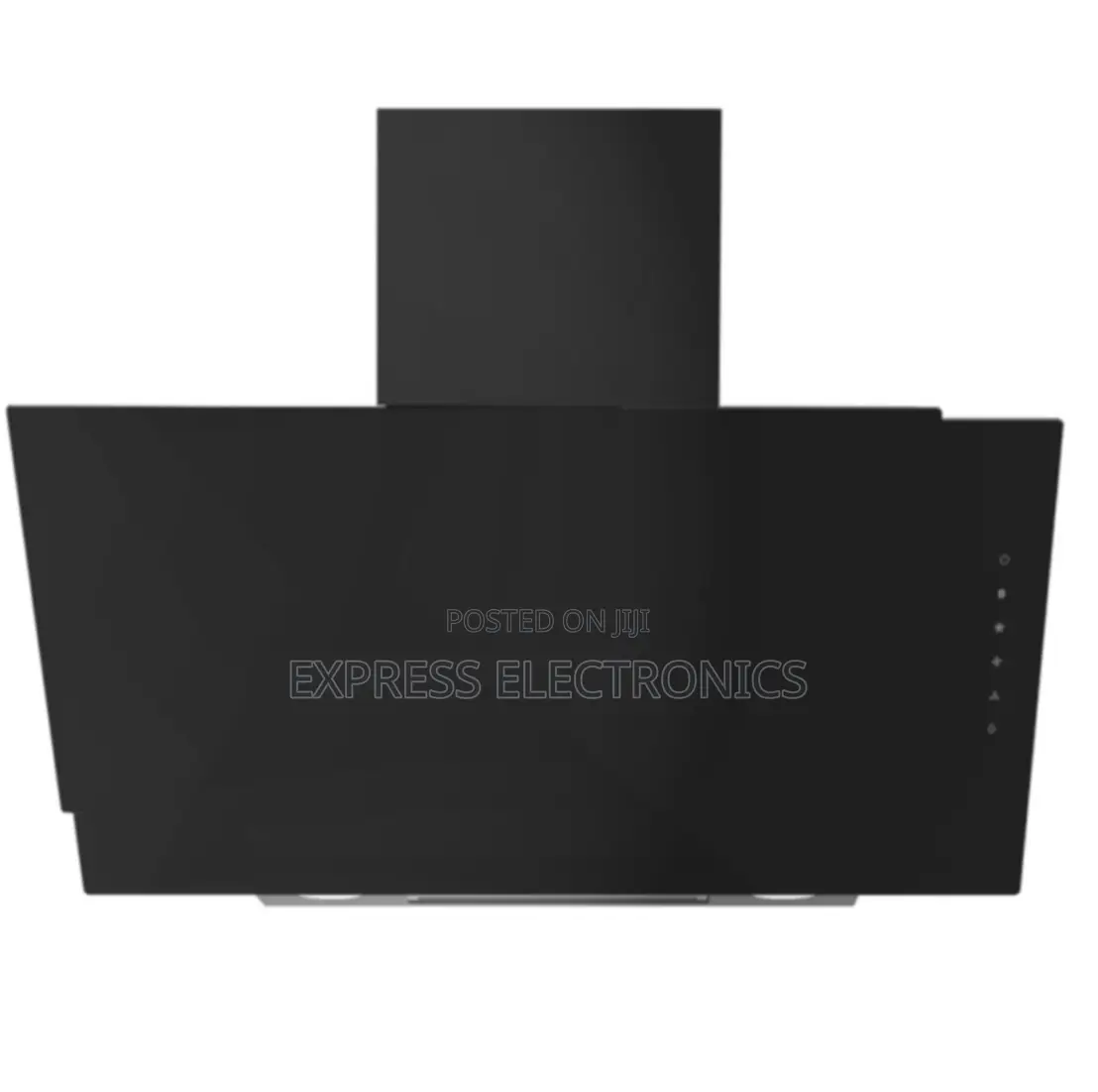 Midea 90cm Angled Cooker Hood W/ Black Tempered Glass