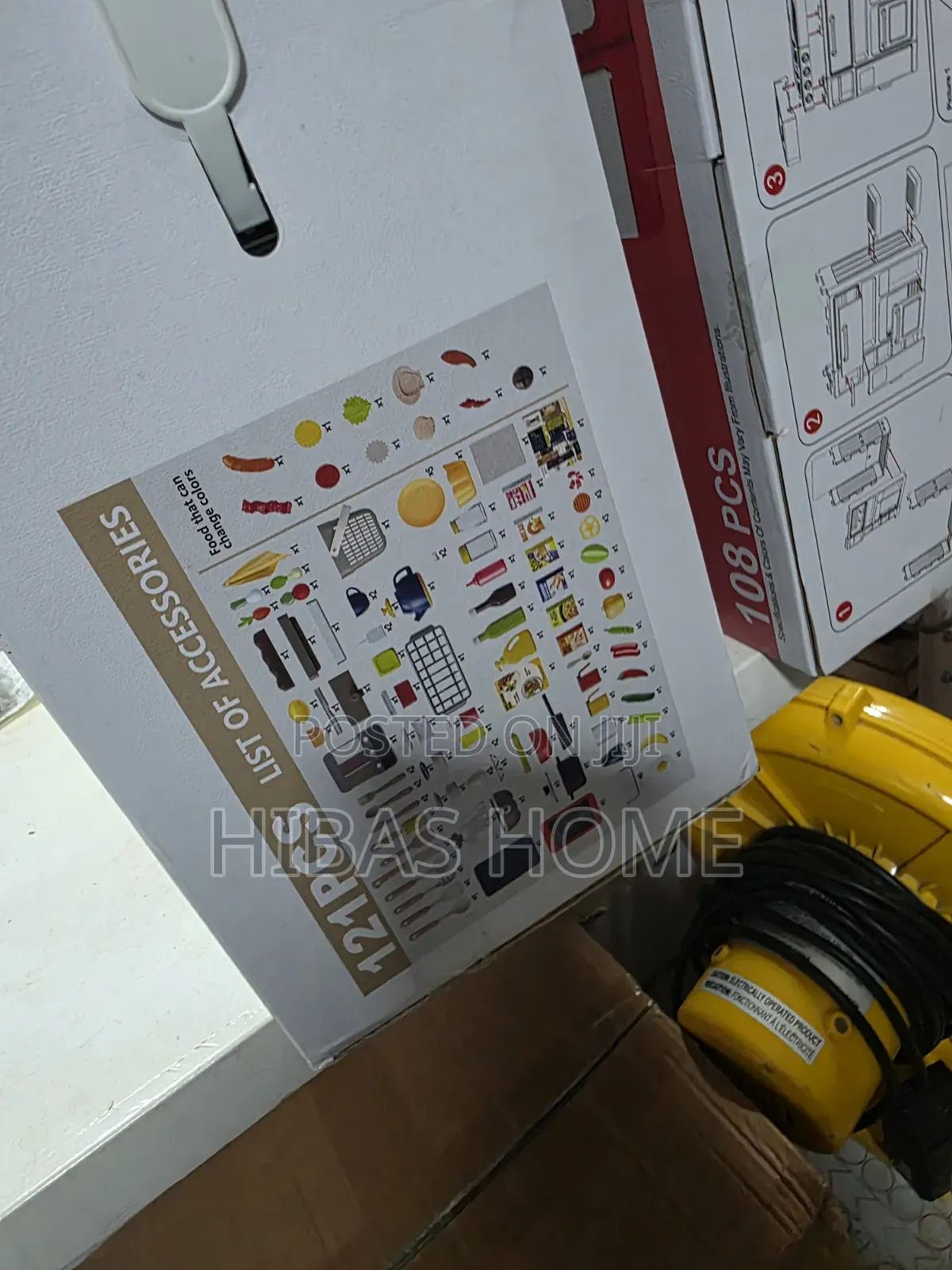Spraying Mist Kitchen With 121 Accessories, Water, Light Sound H-103cm