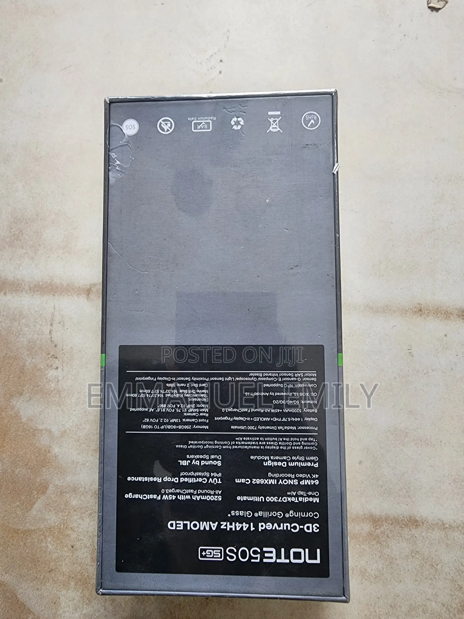 New Infinix Note 50s 256 GB Black