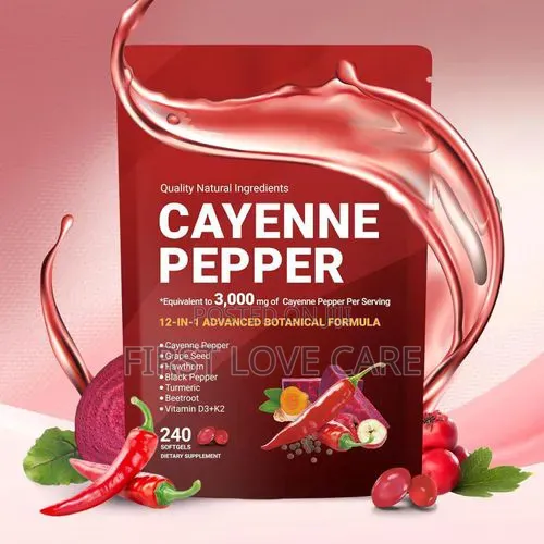 VivoNu Cayenne Pepper Softgels | Leg Vein Heart Support, Beetroot