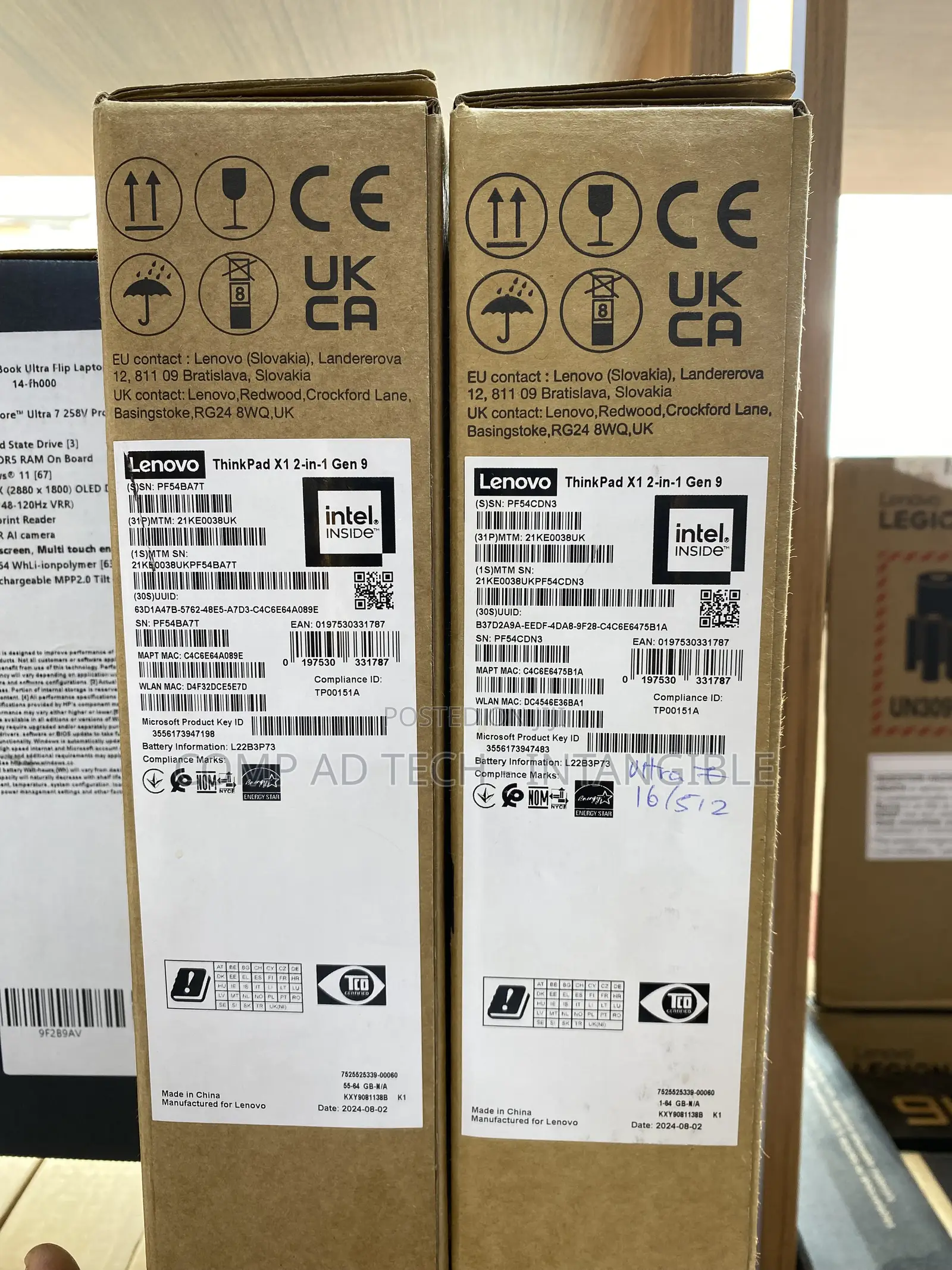 New Laptop Lenovo ThinkPad X1 16GB Intel Core Ultra 7 SSD 512GB